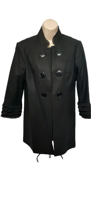 Women’s faux shearling jackets for plush style -Womens - Black linen Jacket