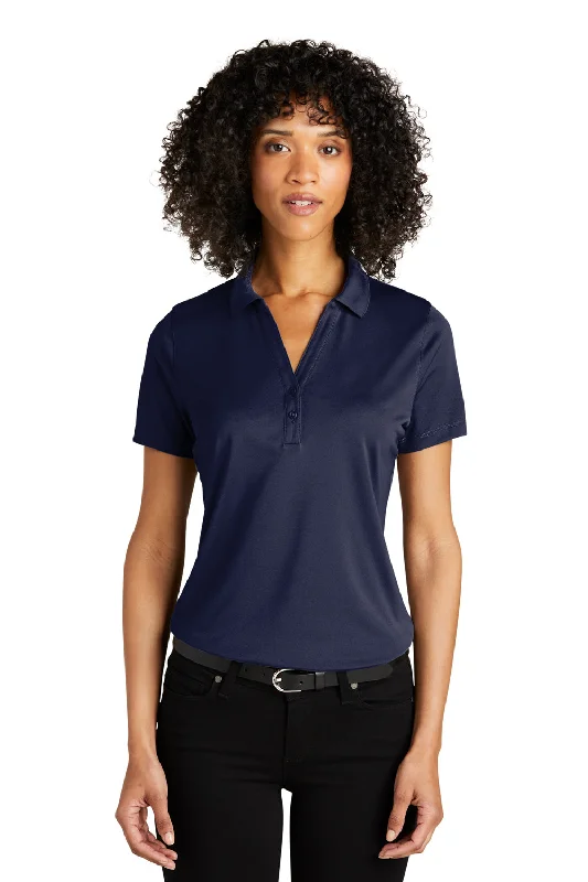 Women’s sweatshirts with prints for stylish casual wear -Port Authority Womens C-Free Performance Moisture Wicking Short Sleeve Polo Shirt - True Navy Blue