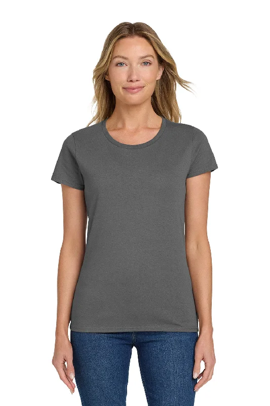 Women’s sweater tops for cozy warmth -Gildan Womens Short Sleeve Crewneck T-Shirt - Charcoal Grey