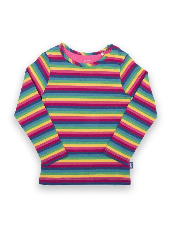 Women’s sleeved tunics for relaxed fit -Rainbow top