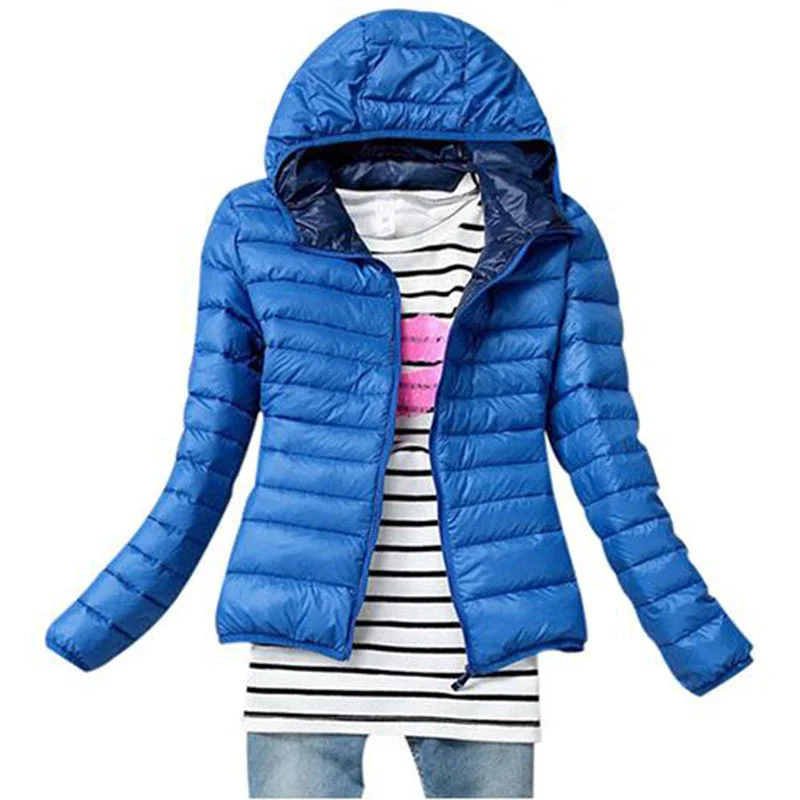 Women’s padded jackets for cozy fit -5 Color Winter Jacket Women Outerwear Slim Hooded Down Jacket Woman Warm Down Coat padded