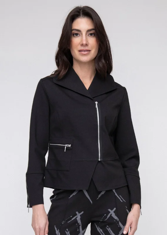 Women’s oversized jackets for relaxed fit -Liv - Moto Zipper Jacket -SALE