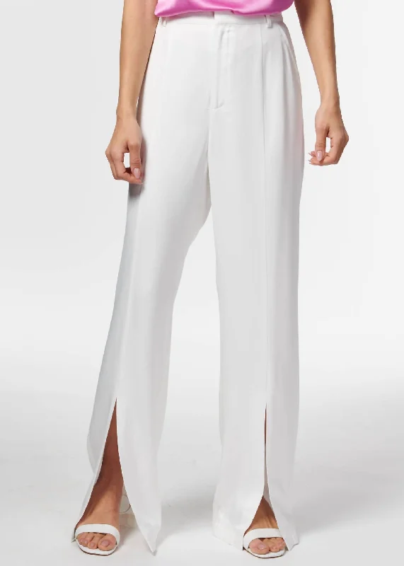 Women’s ruffle dresses for feminine flair -Women’s harem pants for relaxed fit -Amelie Twill Pant In White