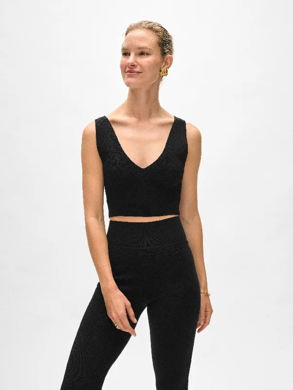 Women’s crossover tops for stylish twist -Superfine Merino Bralette