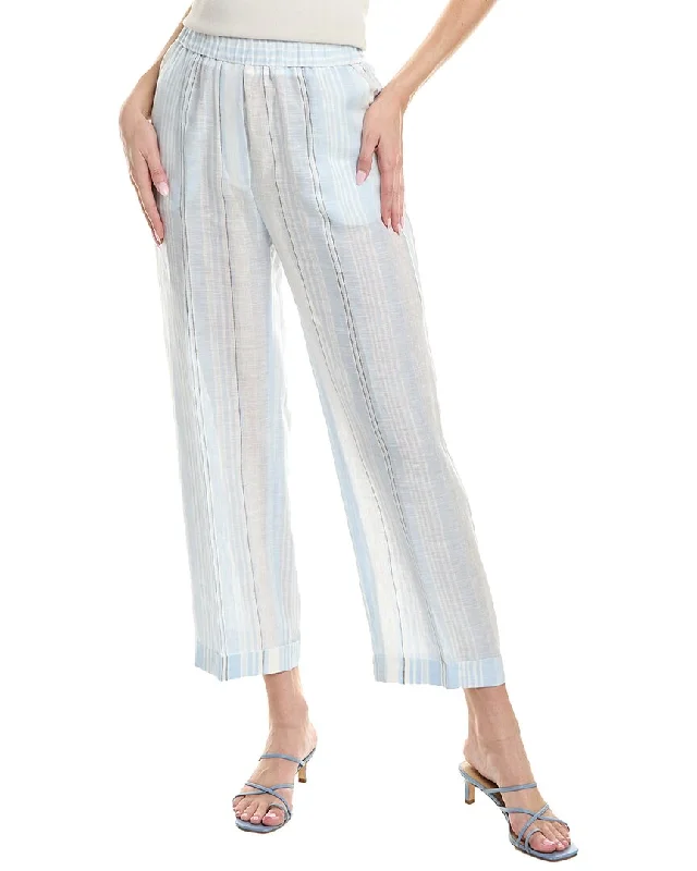 Women’s A-line maxi dresses for comfortable elegance -Women’s pleated wide-leg pants for fashion-forward style -Peserico Linen Pant