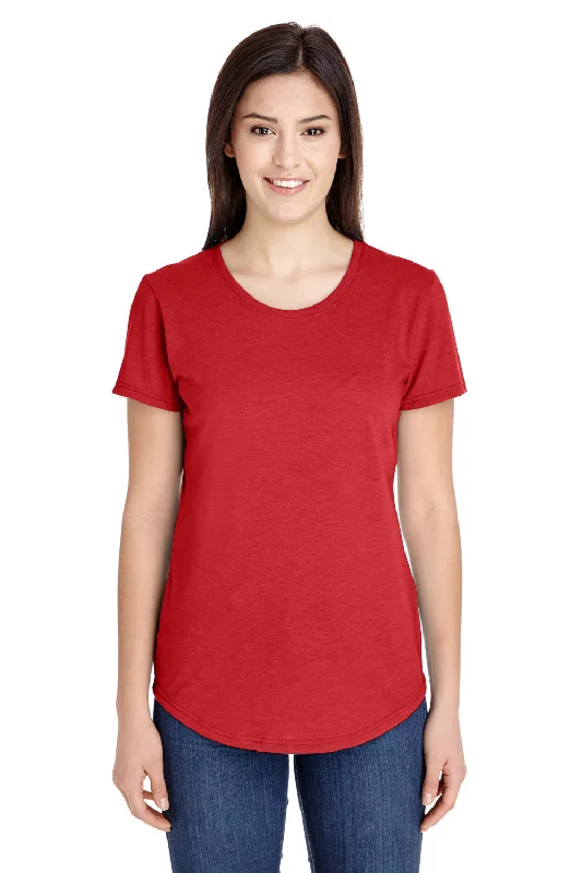 Women’s off-the-shoulder blouses for summer style -Gildan Womens Short Sleeve Crewneck T-Shirt - Heather Red - Closeout