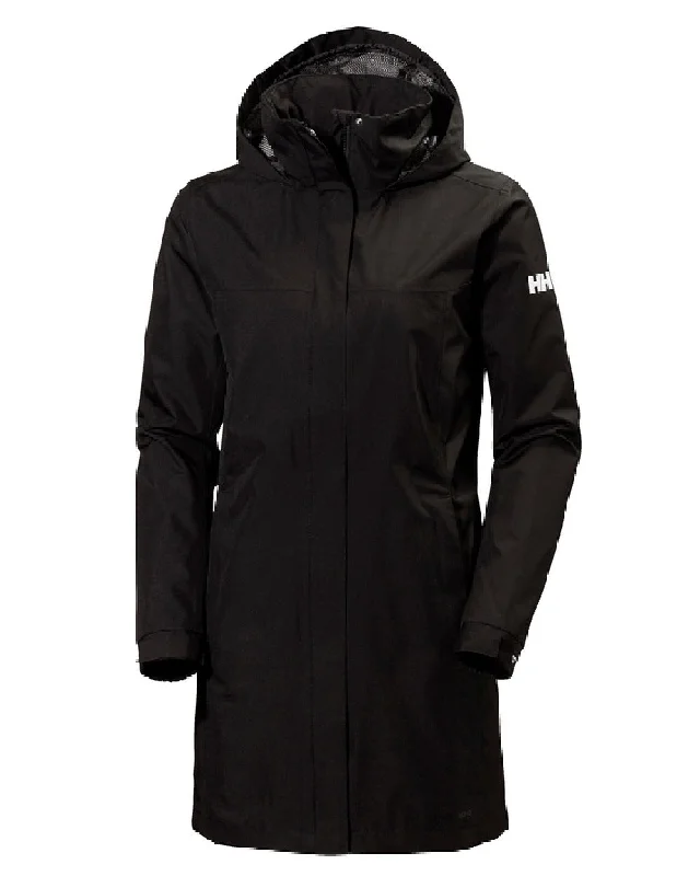 Women’s open-front jackets for easy layering -Helly Hansen Womens Aden Long Rain Coat