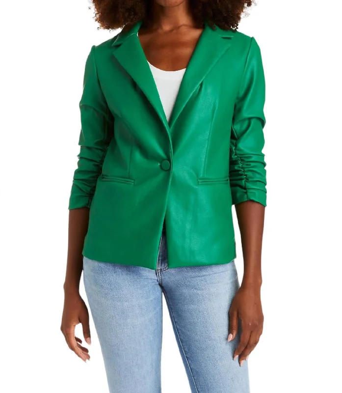 Women’s padded jackets for cozy fit -Serena Blazer In Kelly Green