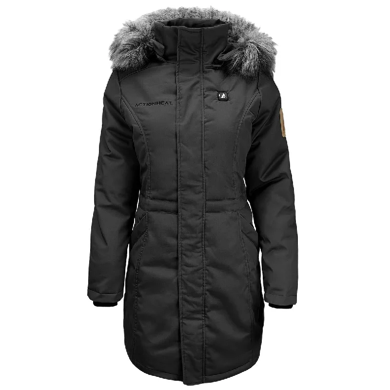 Women’s cropped jackets for trendy fashion -ActionHeat 5V Women's Battery Heated Parka Jacket