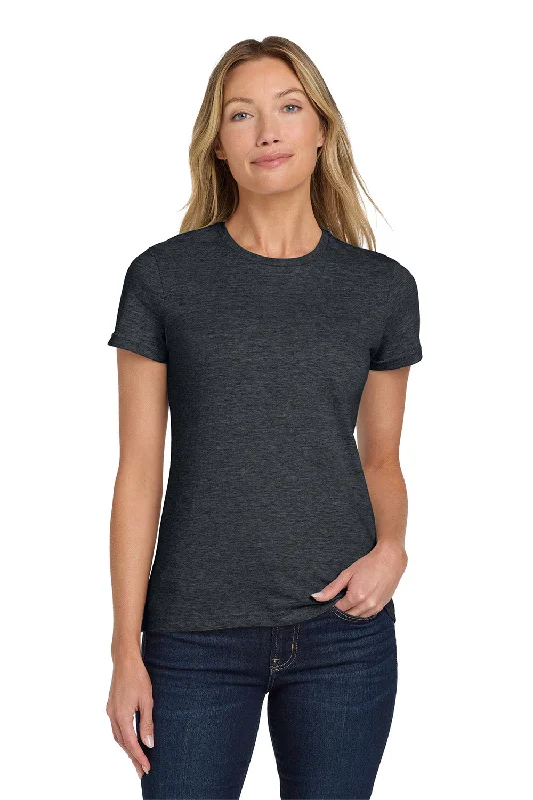 Women’s fitted shirts for tailored look -Gildan Womens Softstyle Short Sleeve Crewneck T-Shirt - Heather Dark Grey