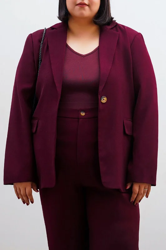 Women’s wrap jackets for cozy layering -CURVE TAILORED BLAZER