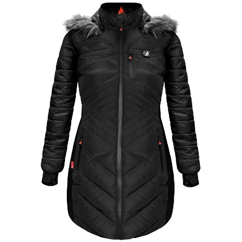 Women’s denim jackets for casual chic -ActionHeat 5V Women's Heated Long Puffer Jacket W/ Hood