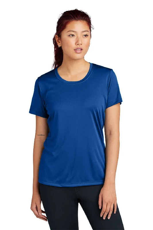 Women’s mock turtleneck tops for layered style -Sport-Tek Womens Competitor Moisture Wicking Short Sleeve Crewneck T-Shirt - True Royal Blue