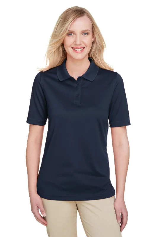 Women’s open-back tops for trendy vibe -Harriton Womens Advantage Performance Moisture Wicking Short Sleeve Polo Shirt - Dark Navy Blue