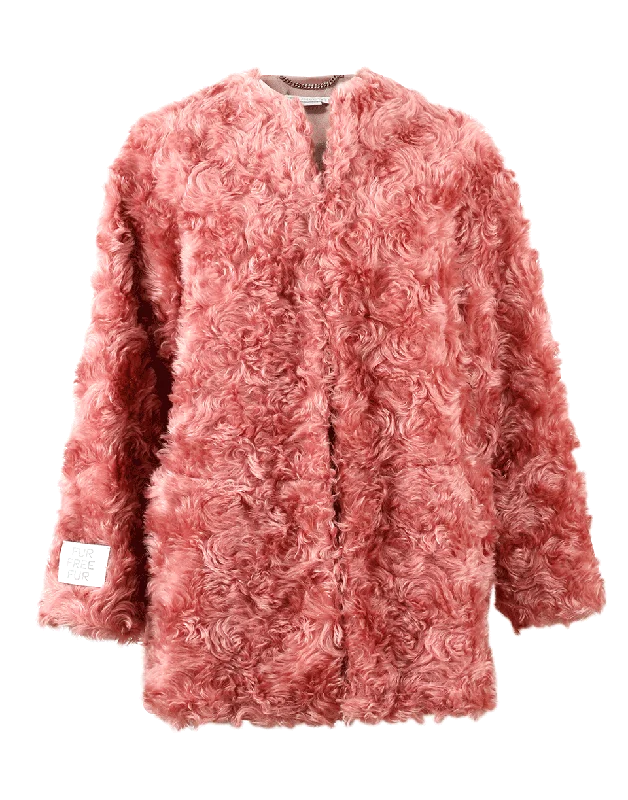 Women’s wool-blend jackets for chilly days -Elina Faux Fur Coat