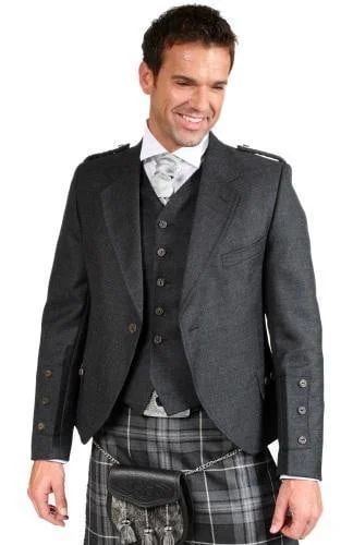 Women’s fitted jackets for flattering silhouette -Luxury Crail Tweed Kilt Jacket & 5 Button Waistcoat, Made to Order