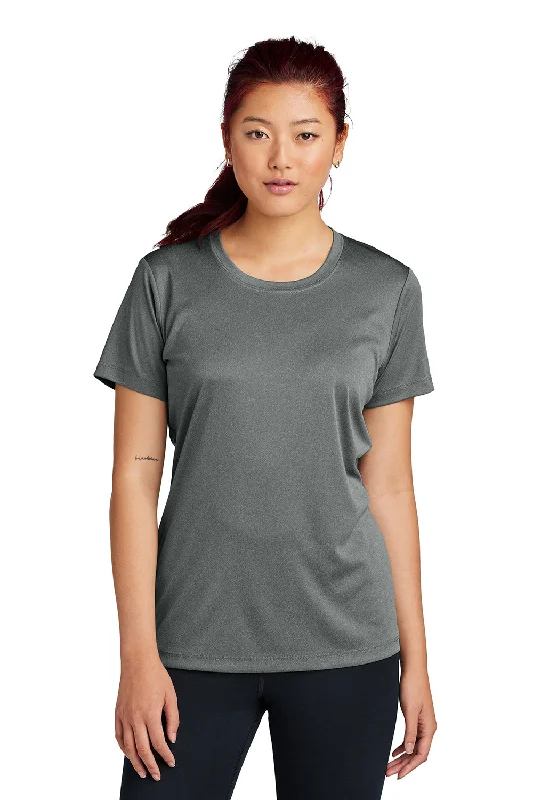 Women’s oversized t-shirts for relaxed fashion -Sport-Tek Womens Competitor Moisture Wicking Short Sleeve Crewneck T-Shirt - Heather Iron Grey