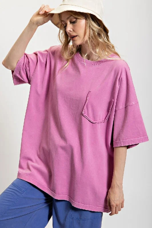 Women’s sweater tops for cozy warmth -Perfectly Oversized Washed Pink Top