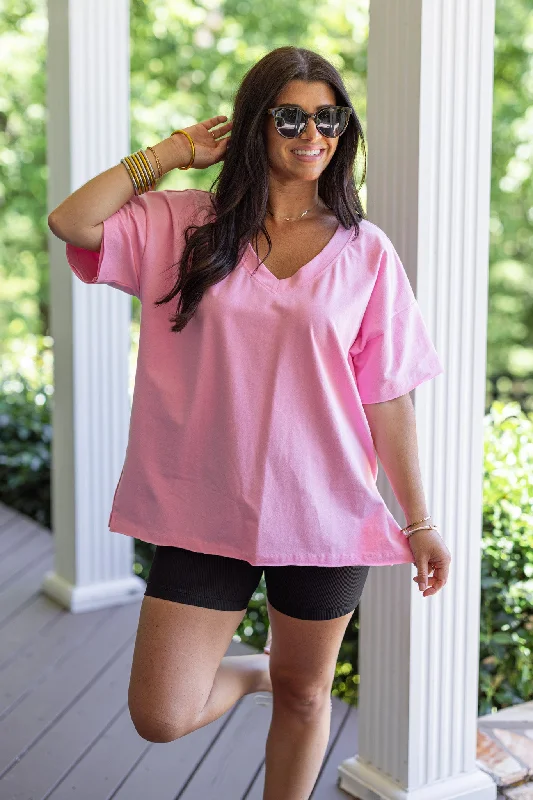 Women’s tunic tops for versatile fashion -Reversible Perfection Pink Top