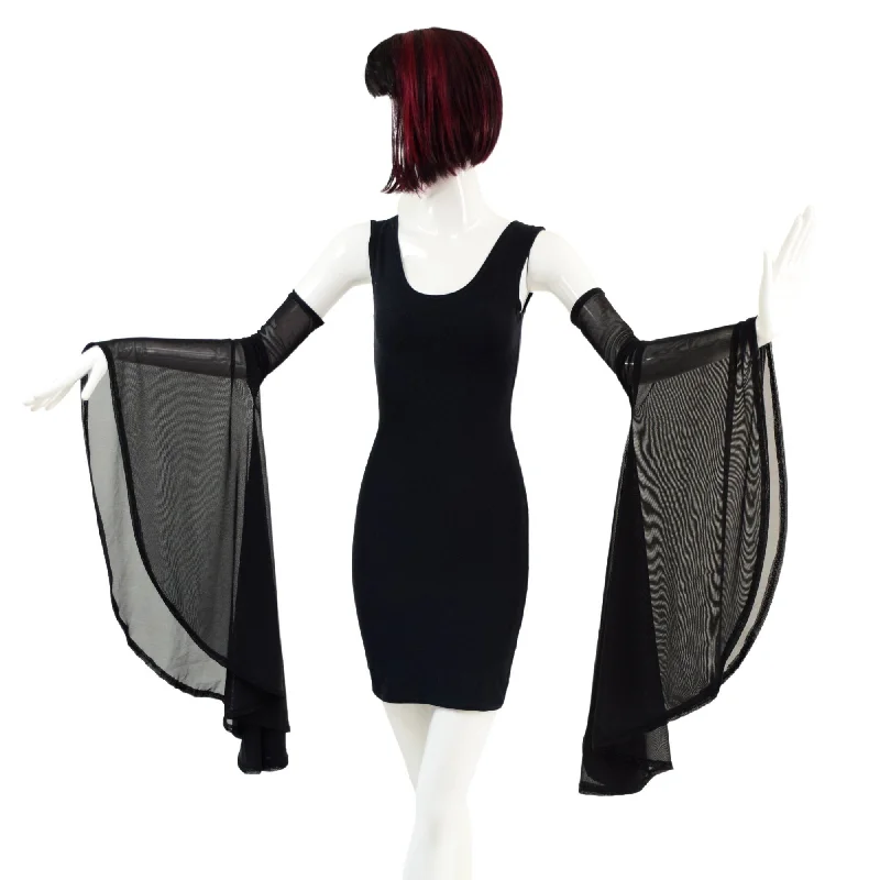 Women’s color-blocked bodycon dresses for modern look -Mesh Mini Sorceress Sleeve Arm Warmers (Dress sold separately)