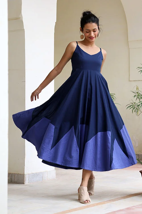 Women’s tulle dresses for whimsical style -Okhai "Midnight Waltz" Mul Cotton Patchwork Dress