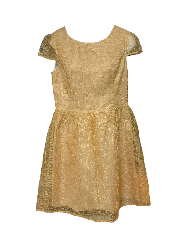 Women’s sheer dresses for ethereal look -NWT Alya Woman’s Gold Dress M