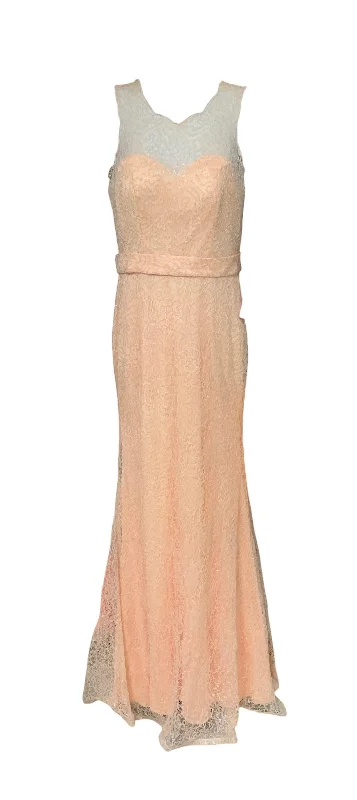 Women’s wrap-style midi dresses for classic look -NWT Milano Formals Women’s Peach Dress 6