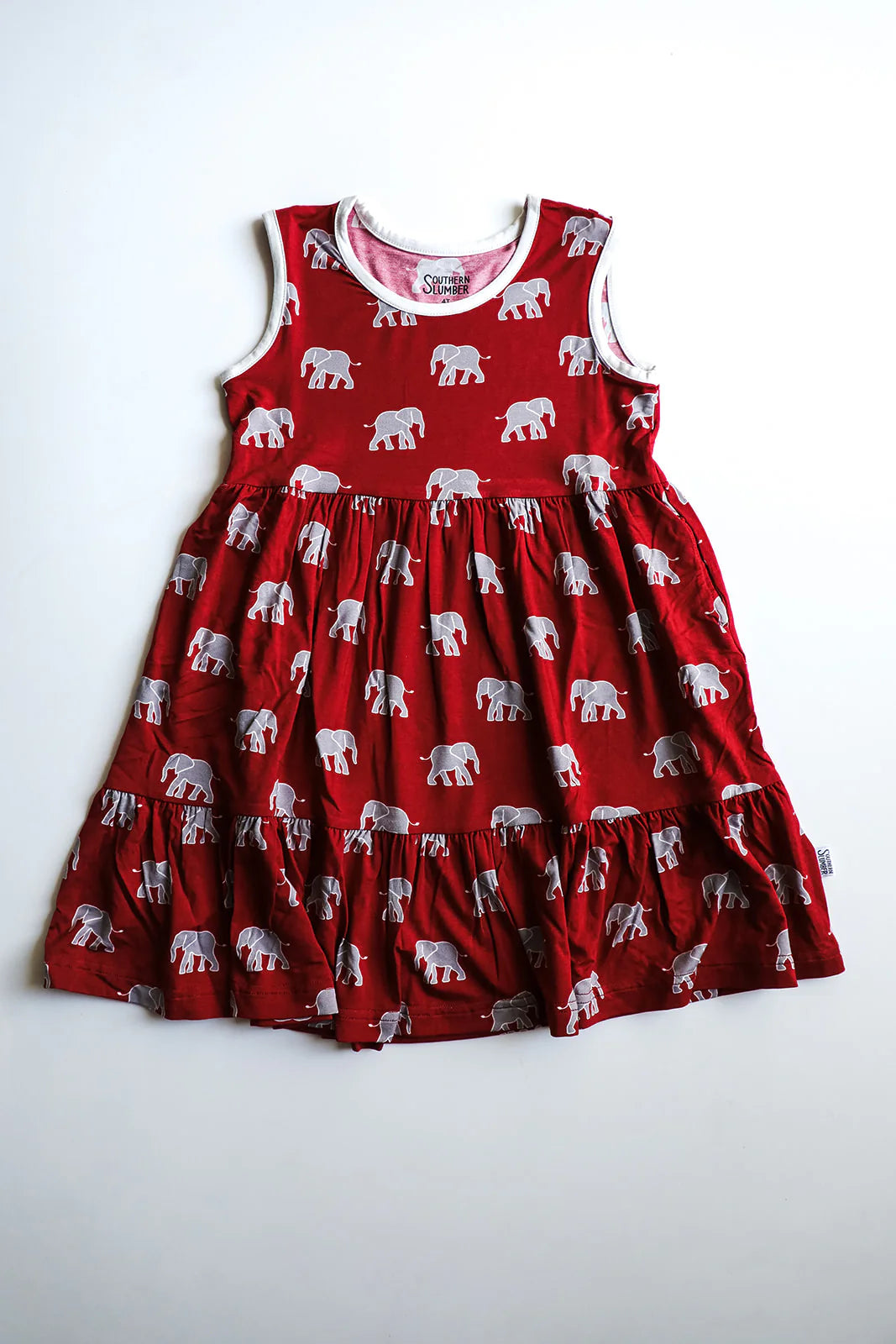 Women’s balloon sleeve dresses for dramatic look -Southern Slumber Elephant Tiered Twirl Dress